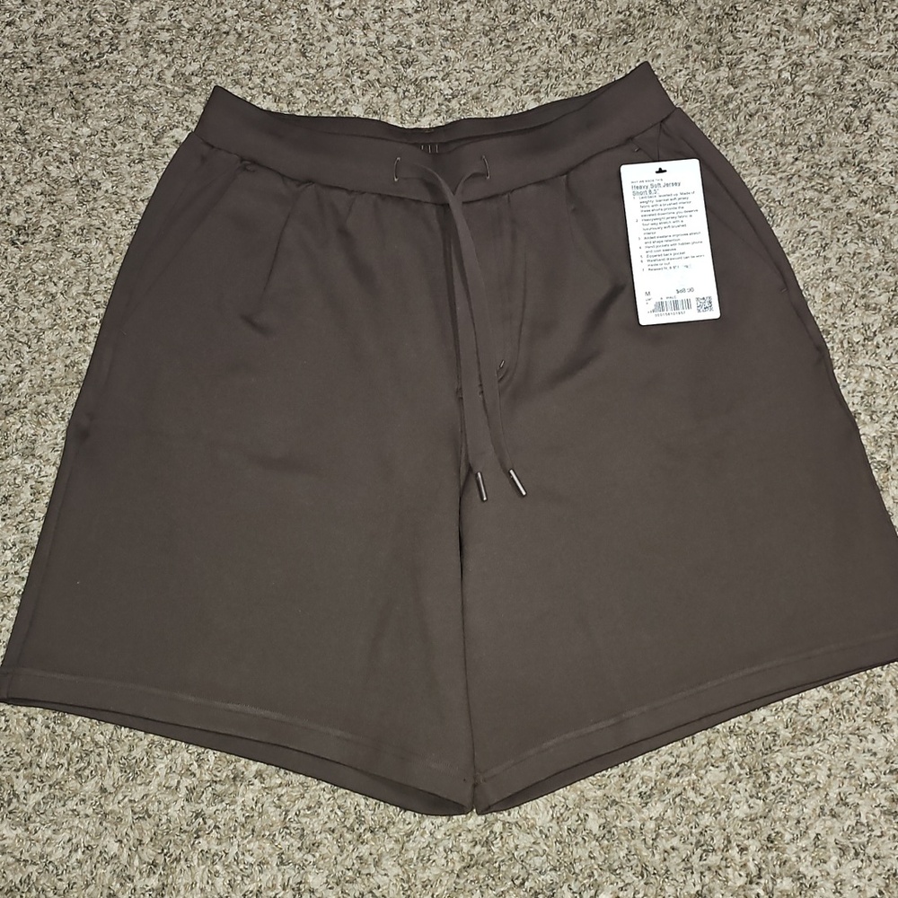 Lululemon Heavy Soft Jersey Short 8.5". Mens Nwts! Sz Medium! Walnut Crunch! - Picture 2 of 11